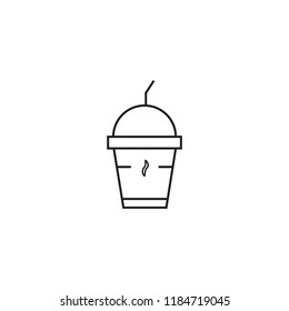 Takeaway coffee cup icon. Plastic coffee cup icon.