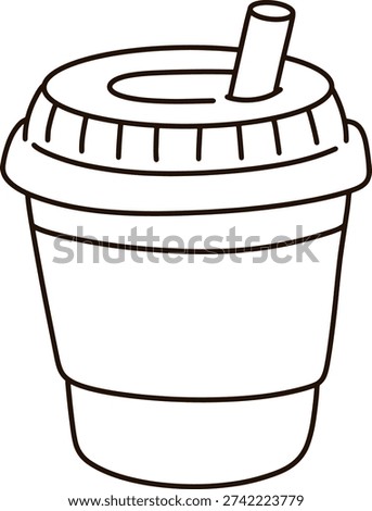 Takeaway Coffee Cup Outline Vector Icon