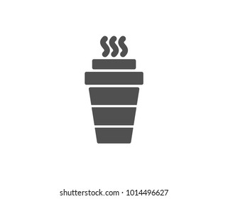 Takeaway Coffee cup simple icon. Hot drink sign. Takeout symbol. Quality design elements. Classic style. Vector