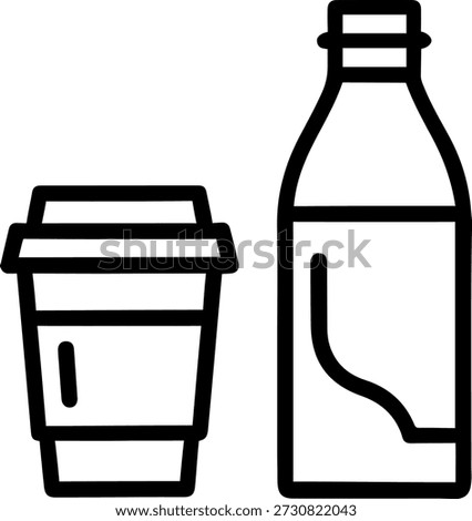 Takeaway Coffee and Drink Bottle Icon