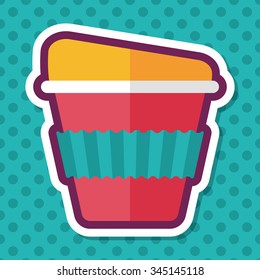 takeaway coffee flat icon with long shadow,eps10