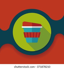 takeaway coffee flat icon with long shadow,eps10