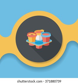 takeaway coffee flat icon with long shadow,eps10