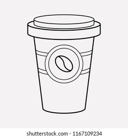 Takeaway coffee icon line element. Vector illustration of takeaway coffee icon line isolated on clean background for your web mobile app logo design.