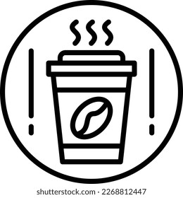 Takeaway Coffee Line Vector Icon Design