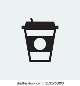Takeaway coffee mug graphic illustration