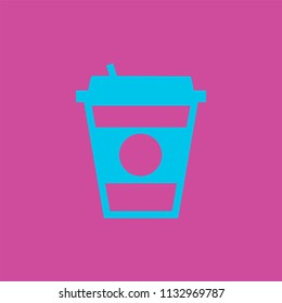 Takeaway coffee mug graphic illustration