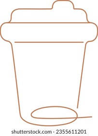 Icono de Ilustración del vector de contorno del café quitado