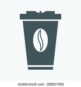 takeaway coffee paper cup with splash