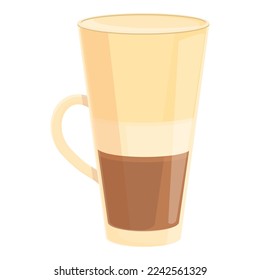 Takeaway cold coffee icon cartoon vector. Drink beverage. Espresso latte