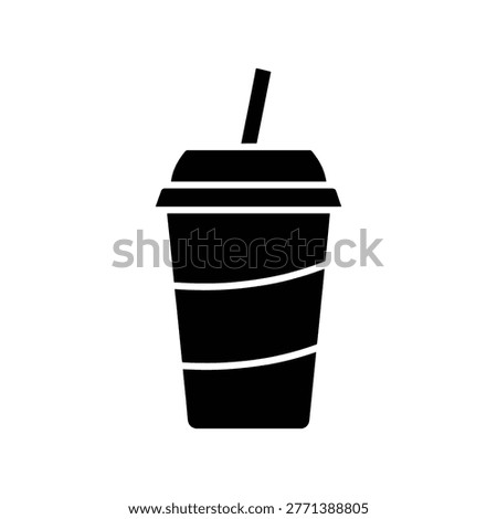 Takeaway Cold Drink Soda Cup Straw Icon