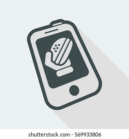 Takeaway contact - long shadow icon