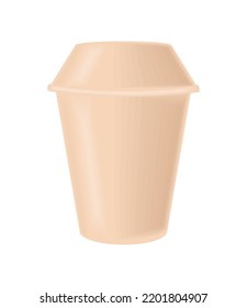 diseño de icono de burla ecológica de takeaway cup
