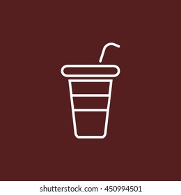 takeaway cup line icon
