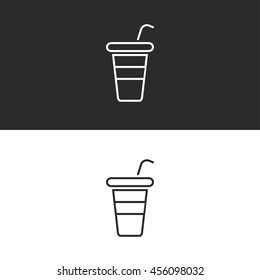 takeaway cup line icon