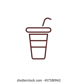 takeaway cup line icon