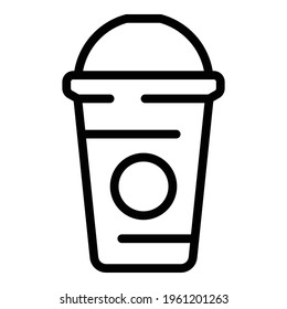 Takeaway drink icon. Outline Takeaway drink vector icon for web design isolated on white background