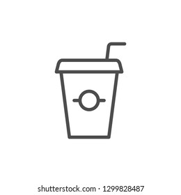 Takeaway drink line icon