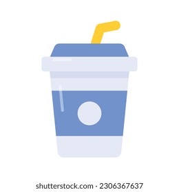 Takeaway drink vector design in modern style, premium icon