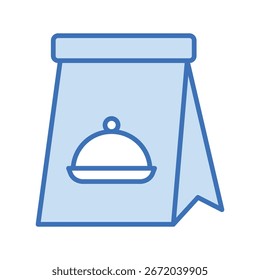 Icono de línea de duotono para llevar, Vector, píxel perfecto, archivo ilustrador 