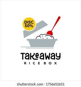 takeaway food logo banner delicious meal, menu service industrial icon template inspiration