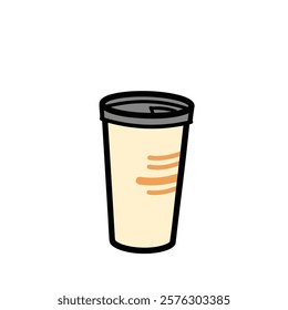 Takeaway Hot Drinks Color illustration	