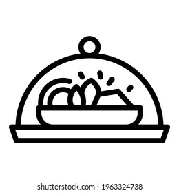 Takeaway meal icon. Outline Takeaway meal vector icon for web design isolated on white background