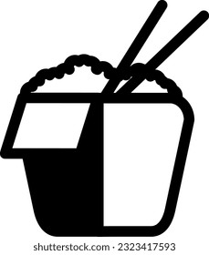 Takeaway packaged food icon vector