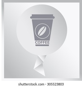 Takeaway paper coffee cup icon