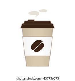 Takeaway Paper Coffee Cup - Vector illustration