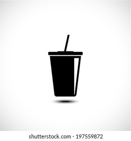 Takeaway paper cup icon, Vector illustration