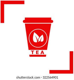 Takeaway paper tea cup vector icon