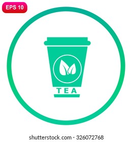 Takeaway paper tea cup vector icon