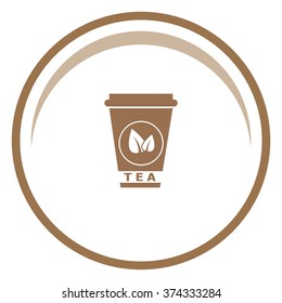 Takeaway paper tea cup vector icon