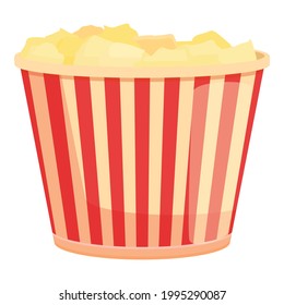 Takeaway popcorn icon. Cartoon of Takeaway popcorn vector icon for web design isolated on white background