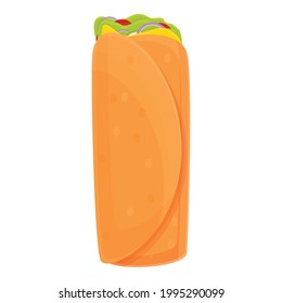Takeaway shawarma icon. Cartoon of Takeaway shawarma vector icon for web design isolated on white background