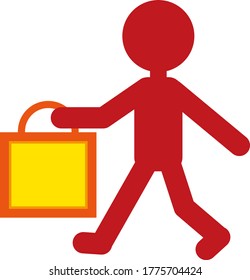 Takeaway silhouette image - paper bag