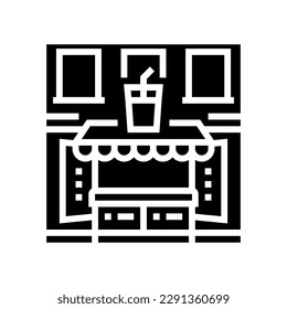 takeaway store glyph icon vector. takeaway store sign. isolated symbol illustration