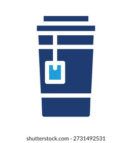 Take-away Tee Tasse farbiges Symbol Vektordesign gut für Web oder mobile App