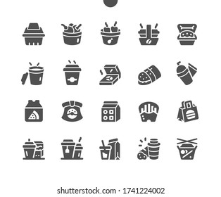 Takeaway Well-crafted Pixel Perfect Vector Solid Icons 30 2x Grid for Web Graphics and Apps. Simple Minimal Pictogram