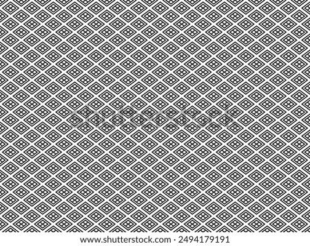 Takeda Bishi pattern.Japanese traditional pattern. Seamless Japanese pattern material.Color: Black version.
