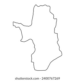 Provinzplan Takeo, Verwaltungsabteilung von Kambodscha. Vektorgrafik.