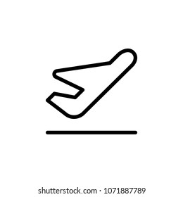 takeoff icon. Element of minimalistic icons for mobile concept and web apps. Thin line icon for website design and development, app development on white background