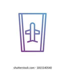 Takeoff Icon Logo Illustration Vector Isolated. Aviation Icon Set. Editable Stroke and Pixel Perfect.
