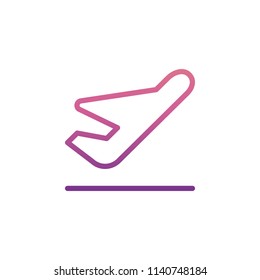 takeoff icon in Nolan style