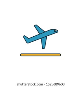 Takeoff icon. Outline filled creative elemet from airport icons collection. Premium takeoff icon for ui, ux, apps, software and infographics.