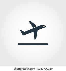 Takeoff icon. Premium style design from airport collection. Pixel perfect takeoff icon for web design, apps, software, printing usage.
