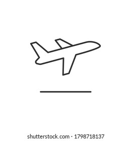 Takeoff linear icon design. Vector illustration.