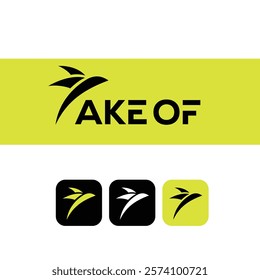 TakeOff Logo Design Idea For Airline Agency or travel agencies or aircrafts,flight,airport - a flying bird minimal logo 