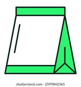 Takeout bag icon representing ordered food, convenience meals, and takeout options, editable stroke